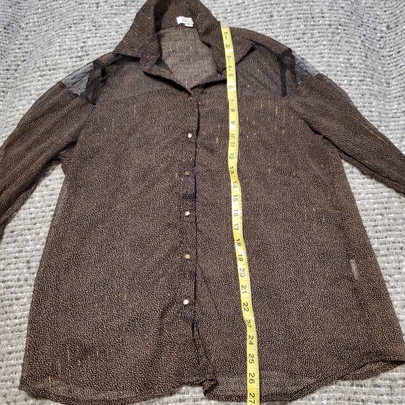 MODCLOTH sheer vintage tulle dotted blouse - Picture 11 of 14